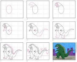 Godzilla is a dinosaur character from godzilla movie. How To Draw Godzilla Art Projects For Kids