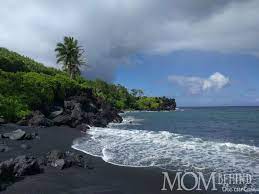 Honokalani beach is a small black sand beach located in waianapanapa state park, in hana, maui, hawaii. Best Stop On The Road To Hana Black Sand Beach Maui Hawaii Vacation 15 Mom Behind The Curtain Maui Hawaii Vacation Black Sand Beach Hawaii Hawaii Vacation