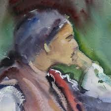 Anthony Bream (born 1943), Tunisian Girl, watercolour, signed and dated  1998, 33cm x 50cm, framed