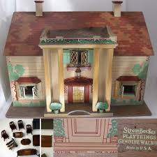 Keystone Dollhouse 1942 W Strombecker Dollhouse Furniture Walnut Cardboard Keystone Dollhou Strombecker Dollhouse Furniture Dollhouse Furniture Doll House