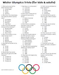 Winter quizzes with quiz questions about cold weather, december, january, february and the winter olympics. Olympic Trivia Questions Printable Printable Questions And Answers