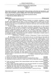 Dès votre sortie de la salle d'examen, téléchargez gratuitement et d'un simple clic, le corrigé qu'un enseignant aura réalisé en même temps que vous ! Sesiunea Speciala Bac 2019 Istorie Din 28 05 2019 Subiect Si Barem Proba E C Sursa Edu Ro Jitaruionelblog Pregatire Bac Si Evaluarea Nationala 2021 La Matematica Si Alte Materii Materiale Lectii Formule Exercitii