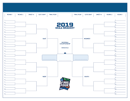 free march madness bracket to print for 2019 ncaa tournament