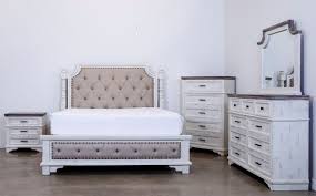 Shop for white queen sized bedroom furniture sets. Vintage Furniture Charleston Nero White Queen 4 Piece Bedroom Set Mic Char Qhbnw Fb Rs Dr Mr Ns Miskelly Furniture