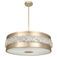 The prettiest dainty gold leaf halo to make every. Crystal And Gold Pendant Light Medium Model Artic Halo Fine Art Lamps Luxury Lighting Fixtures Made In Usa Ref 16090059