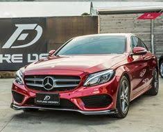 Benz W205 C Class Re Carbon Fiber Front 2 Pieces Splitter