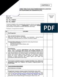 Pengambilan dan permohonan guru one off bagi jawatan kosong untuk gred dg41 ini bagi menampung kekurangan tenaga pengajar sekolah rendah sk dan sekolah menengah smk bagi subjek / matapelajaran bahasa inggeris english, sejarah, matematik, pendidikan agama islam, bahasa melayu yang berlaku sekarang ini di negeri sabah sarawak perlis terengganu pahang johor pulau. Senarai Semak Spp