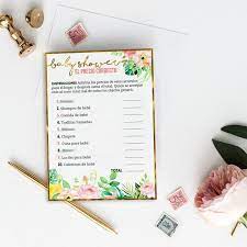 Baby Shower Games In Spanish Printable Games For Baby Shower Etsy Tropical Baby Shower Baby Shower Etsy Baby Shower Games