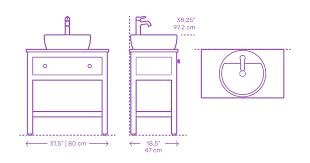 While the modern units are now taller than before, there are different types of vanities you can choose depending on how tall they are. Ikea Hemnes Tornviken Open Single Sink Cabinet Dimensions Drawings Dimensions Com