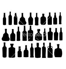 Silhouette Alcohol Bottle Vector On Vectorstock Alcohol Bottles Bottle Halloween Silhouettes