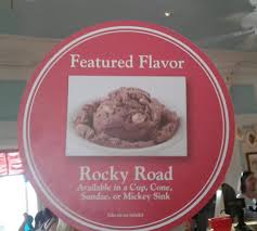 rocky road ice cream is the flavor of