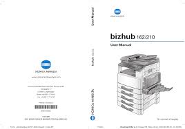 Many computer problems are caused by missing or outdated device drivers, especially in windows 10. Konica Minolta Bizhub 162 Users Manual Bizhub 162 210 Um En