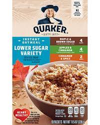 Cook the healthy oatmeal in a naturally sweet, low calorie vegan milk like almond milk. Lower Sugar Instant Oatmeal Lower Sugar Variety Pack Quaker Oats