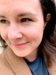 Tiny Gold Nose Stud, 2mm White Cubic Zerconia Stone, L-shaped or Straight  Post Nose Stud