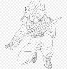 Kakarot dlc 3 starts trunks over as a kid, but players can still unlock the super saiyan form for the character once again. Future Trunks Lineart By Arrancarippo On Deviantart Trunks Super Saiyan Coloring Pages Png Image With Transparent Background Toppng