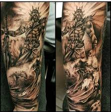 Poseidon Tattoo Naughty Needles Tattoos Poseidon Tattoo Greek Tattoos Aquarius Tattoo