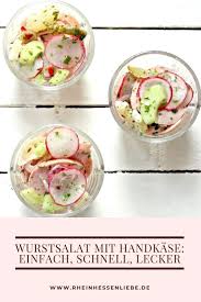 Wurstsalat Mit Handkase Herzhaft Einfach Lecker Rheinhessenliebe In 2021 Wurstsalat Lebensmittel Essen Wurstchen