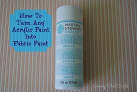 How To Turn Any Acrylic Paint Into Fabric Paint