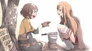 Lisbeth And Asuna Sword Art Sword Art Online Online Art