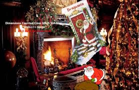 Kit contains cotton thread, 14 count white cotton aida, needle, and easy instructions. Dimensions Secret Santa Christmas Cross Stitch Stocking Kit Youtube