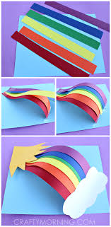 A vivid shade of red for a vivacious little girl. 3d Paper Rainbow Kids Craft Crafty Morning Rainbow Crafts Kids Rainbow Kids Crafts For Kids