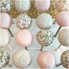 Pink Gold And White Pretty Cake Pops For A Wedding Or Bridal Shower Bridal Shower Sweets Custom Cake Pops Wedding Desserts