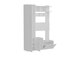 Homemania Vestiaire Meuble D Entree Seina Armoire Avec Etageres A Chaussures Portes Etageres Blanc En Etagere Blanche Meuble Entree Etagere Chaussures