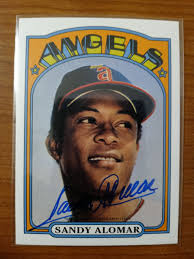 SANDY ALOMAR 2016 TOPPS SIGNED INSERT