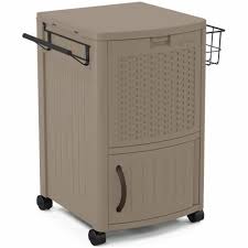 This inflatable serving table is here to save the day! Suncast Portable Outdoor Patio Prep Serving Station Table Cooler Dark Taupe 1 Unit Fred Meyer