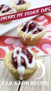 Cherry Pie Cookie Cups Recipe Recipe Cookie Cups Recipe Cherry Recipes Valentines Recipes Desserts