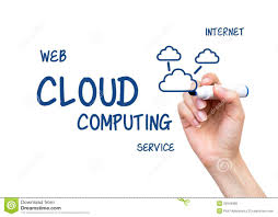 Hand Drawing Cloud Computing Flow Chart Stock Photo Image