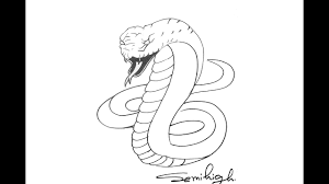 How To Draw A Snake Cobra Step By Step Easy Drawing Semihigh Youtube Cobra snake head vector | free vector image in ai and eps format, creative commons license. how to draw a snake cobra step by step easy drawing semihigh