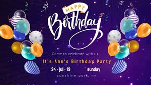 Birthday Party Card Happy Birthday Video Birthday Songs Birthday Gif