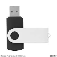 Rainbow World Map Usb Flash Drive Zazzle Com Flash Drive Usb Flash Drive Usb