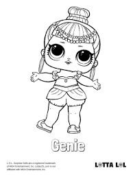Today we are coloring lol surprise dolls of the 2 series bon bon from the cosplay club and l.o.l suprise! Lol Surprise Doll Coloring Pages Printable Lol Genie Ovnoconwitt