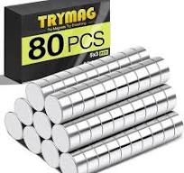 TRYMAG 80Pcs Small 5x3mm Refrigerator Magnets, Tiny Strong Rare Earth Small  Neodymium Disc Magnets for Fridge, Whiteboard, Billboard, Dry Erase Board,  ...