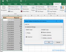 Click on that and then uncheck select all and check blanksat the bottom. How To Only Delete Visible Rows Or Columns In Excel