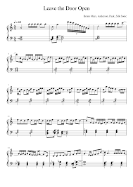 Leave the door open out now! Leave The Door Open Bruno Mars Anderson Paak Silk Sonic Sheet Music For Piano Solo Musescore Com