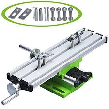 Amyamy Compound Slide Table Worktable Milling Working Cross Table Milling Machine Compound Drilling Slide Table For Benc Work Table Millwork Home Improvement