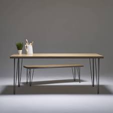 Check spelling or type a new query. English Oak Dining Table Solid Hardwood With Steel Legs By Wicked Hairpins Notonthehighstreet Com