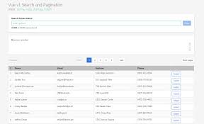 As you can see, the default design is made for managing the contacts. Vue Search And Pagination Only Render Viewed Data In The Table