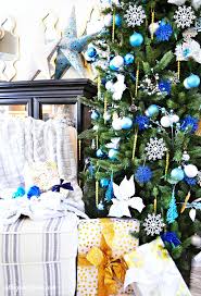 Christmas tree ornaments complete the holiday setup. I Ll Have A Blue Christmas Tree