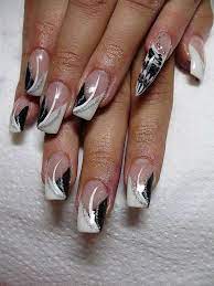 Schauen sie sich die interessanten vorschläge an. Gelnagel Schwarz Weiss Galerie Finger Nail Art Cute Acrylic Nails Blue And Silver Nails