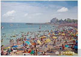 Constanta on romania's black sea coast has a history stretching back over 2,000 years. Beautiful Long Sand Beach In Costinesti Constanta Romania Poster Pixers We Live To Change