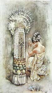 Willem Gerard Hofker Membakti Konte Dan Pastel Diatas Kertas Indische Schilderijen Kunst Ideeen Vintage Kunst