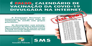 Para todos os públicos, é indicado que faça o cadastro antecipado pelo site vacina já, para celeridade no registro da dose de vacina. Prefeitura Municipal De Senador Canedo Falso Calendario De Vacinacao Da Covid 19 Divulgada Na Internet