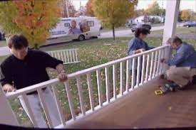 Diy deck railing and stairs. How To Build A Porch Railing Ron Hazelton