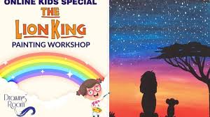 Start off drawing king julian by drawing the basic shapes that make up his face…a circle and an oval. Online Kids Special The Lion King Painting Workshop By Bombay Drawing Room Tickets By Skilltivate Wednesday May 06 2020 Mumbai Event