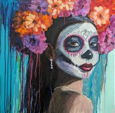 My 2024 'Momento Mori' artshow submission 24" x 24" acrylic