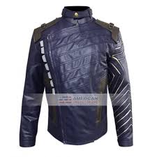 Soldier Style Bucky Wolf Faux Leather Jacket